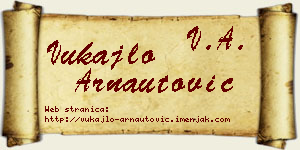 Vukajlo Arnautović vizit kartica
